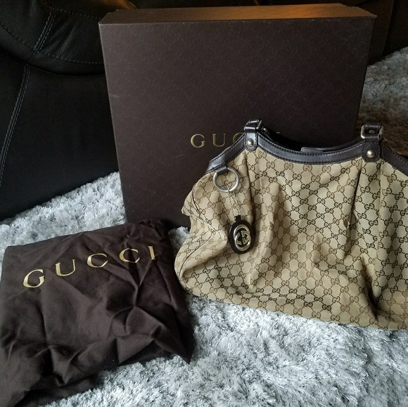 Gucci Handbags - Gucci Sukey Large Brown GG